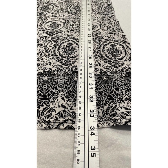 Pinkyotto Size S Black White Floral Damask Shift Dress Lace Trim Kimono Sleeve - Picture 7 of 8